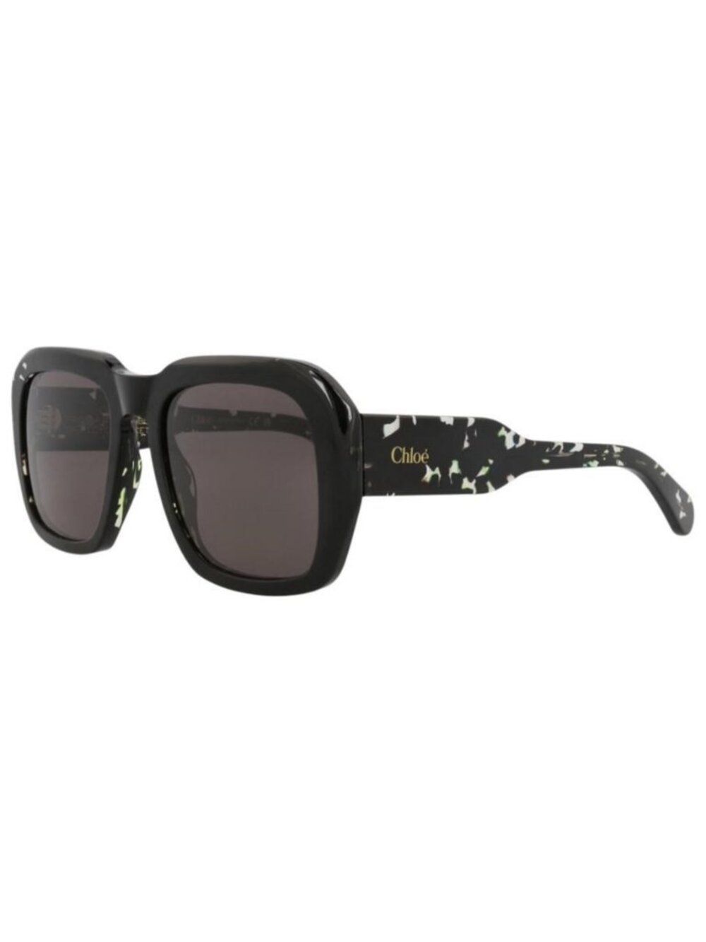 New Chloé Womens Square/Rectangle Black Black Grey Fashion Designer Sunglasses